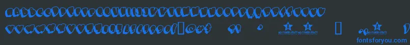 Bigbobsbig Font – Blue Fonts on Black Background