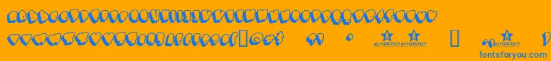 Bigbobsbig Font – Blue Fonts on Orange Background