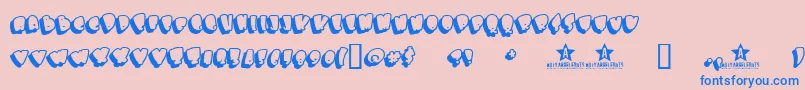 Bigbobsbig Font – Blue Fonts on Pink Background