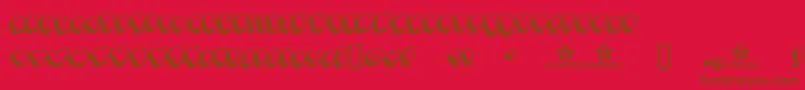 Bigbobsbig Font – Brown Fonts on Red Background