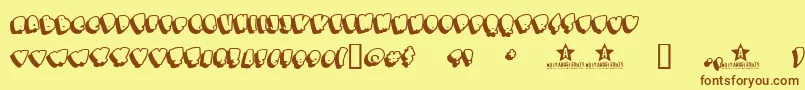 Bigbobsbig Font – Brown Fonts on Yellow Background