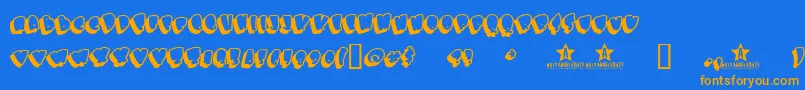 Bigbobsbig Font – Orange Fonts on Blue Background