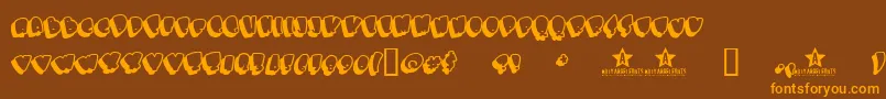 Bigbobsbig Font – Orange Fonts on Brown Background