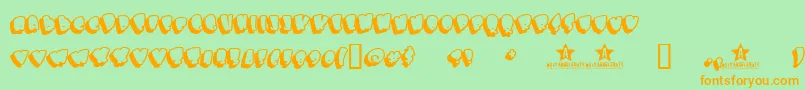 Bigbobsbig Font – Orange Fonts on Green Background