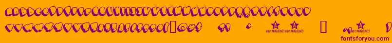 Bigbobsbig Font – Purple Fonts on Orange Background