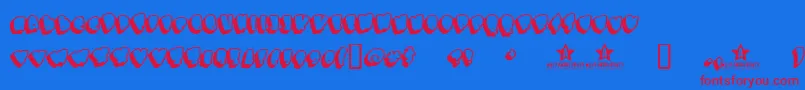 Bigbobsbig Font – Red Fonts on Blue Background