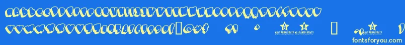 Bigbobsbig Font – Yellow Fonts on Blue Background