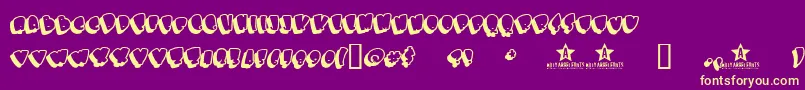 Bigbobsbig Font – Yellow Fonts on Purple Background