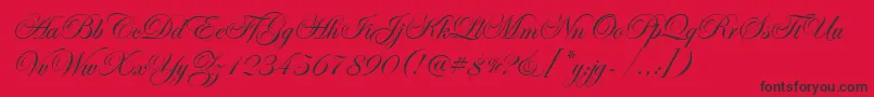 EasyStreetEps-Schriftart – Schwarze Schriften auf rotem Hintergrund
