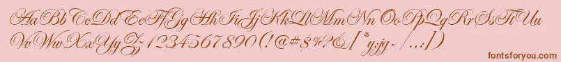 EasyStreetEps Font – Brown Fonts on Pink Background