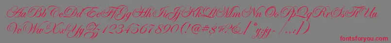EasyStreetEps Font – Red Fonts on Gray Background