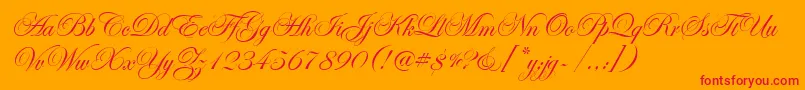 EasyStreetEps Font – Red Fonts on Orange Background