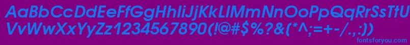 AvantgardegothiccttBolditalic Font – Blue Fonts on Purple Background