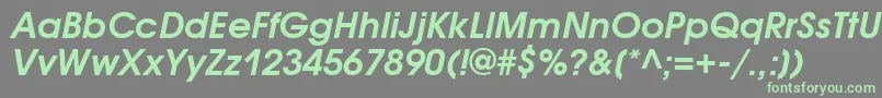 AvantgardegothiccttBolditalic Font – Green Fonts on Gray Background