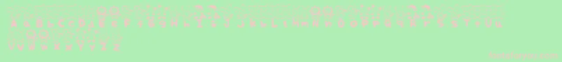 TteditFont Font – Pink Fonts on Green Background