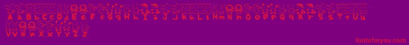 TteditFont Font – Red Fonts on Purple Background