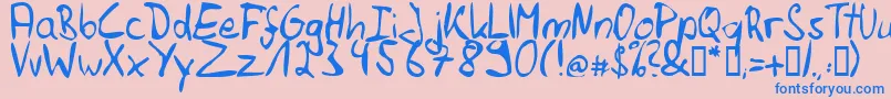 Felihrg Font – Blue Fonts on Pink Background