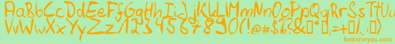 Felihrg Font – Orange Fonts on Green Background