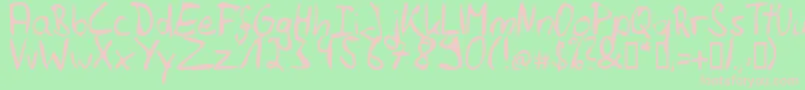 Felihrg Font – Pink Fonts on Green Background