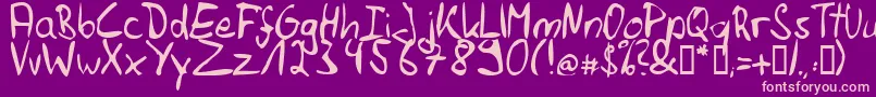 Felihrg Font – Pink Fonts on Purple Background