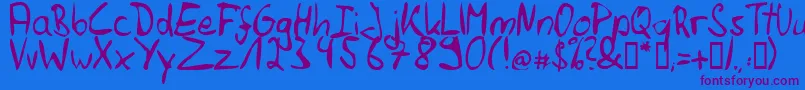 Felihrg Font – Purple Fonts on Blue Background