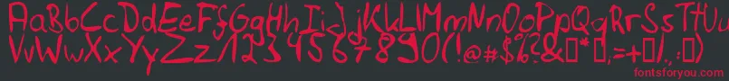 Felihrg Font – Red Fonts on Black Background