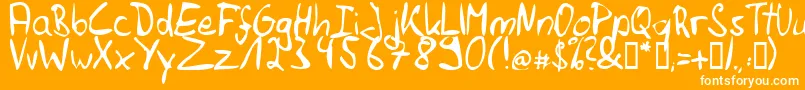 Felihrg Font – White Fonts on Orange Background