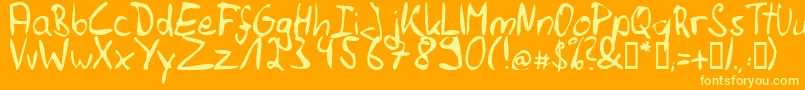 Felihrg Font – Yellow Fonts on Orange Background