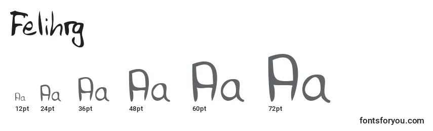 Felihrg Font Sizes