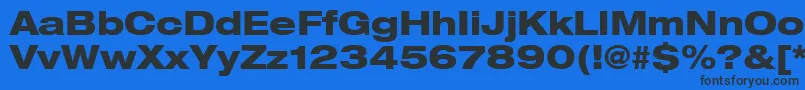 Heaveneticaextd8Hvysh Font – Black Fonts on Blue Background