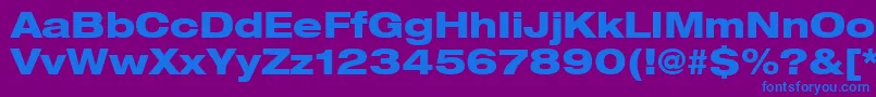 Heaveneticaextd8Hvysh Font – Blue Fonts on Purple Background