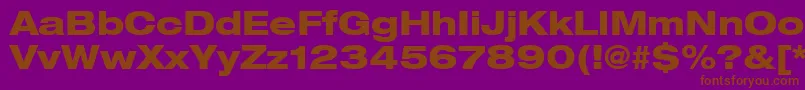 Heaveneticaextd8Hvysh Font – Brown Fonts on Purple Background