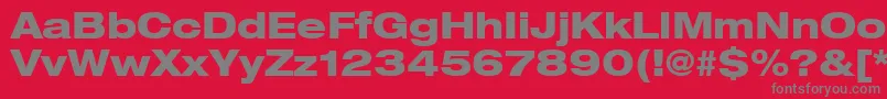 Heaveneticaextd8Hvysh Font – Gray Fonts on Red Background