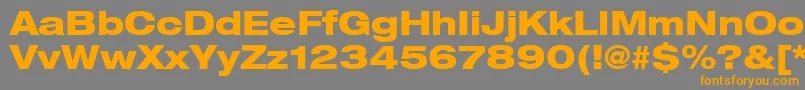 Heaveneticaextd8Hvysh Font – Orange Fonts on Gray Background