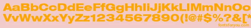 Heaveneticaextd8Hvysh Font – Orange Fonts on Pink Background