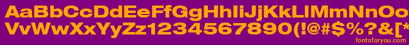 Heaveneticaextd8Hvysh Font – Orange Fonts on Purple Background