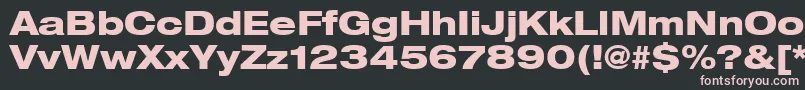 Heaveneticaextd8Hvysh Font – Pink Fonts on Black Background