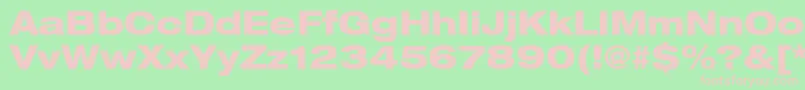 Heaveneticaextd8Hvysh Font – Pink Fonts on Green Background