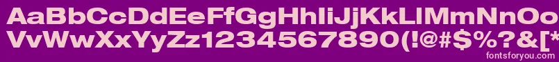 Heaveneticaextd8Hvysh Font – Pink Fonts on Purple Background