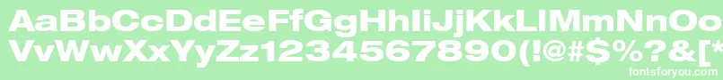 Heaveneticaextd8Hvysh Font – White Fonts on Green Background