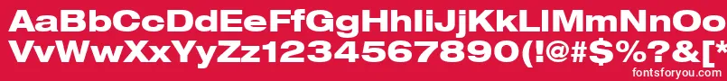 Heaveneticaextd8Hvysh Font – White Fonts on Red Background