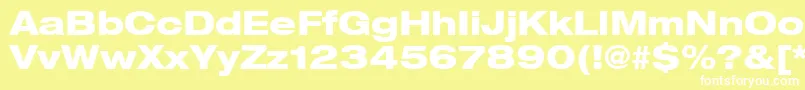 Heaveneticaextd8Hvysh Font – White Fonts on Yellow Background