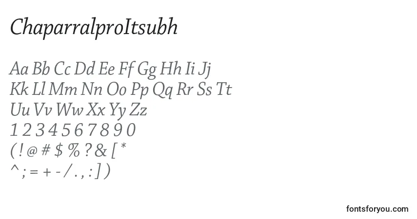 Police ChaparralproItsubh - Alphabet, Chiffres, Caractères Spéciaux