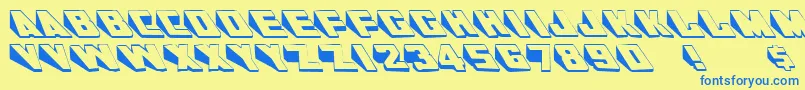 AlKharashiLatin1 Font – Blue Fonts on Yellow Background