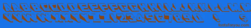 AlKharashiLatin1 Font – Brown Fonts on Blue Background