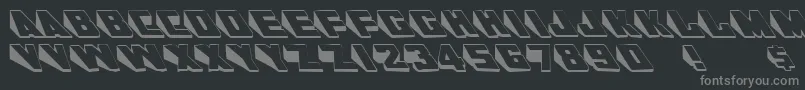 フォントAlKharashiLatin1 – 黒い背景に灰色の文字