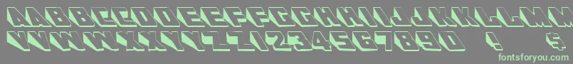 AlKharashiLatin1 Font – Green Fonts on Gray Background