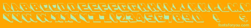 AlKharashiLatin1 Font – Green Fonts on Orange Background