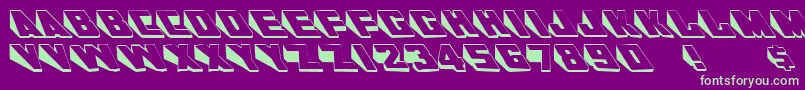 AlKharashiLatin1 Font – Green Fonts on Purple Background