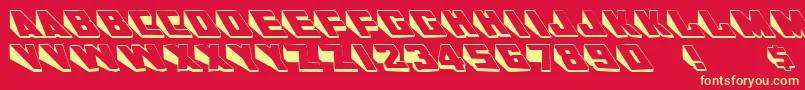 AlKharashiLatin1 Font – Yellow Fonts on Red Background